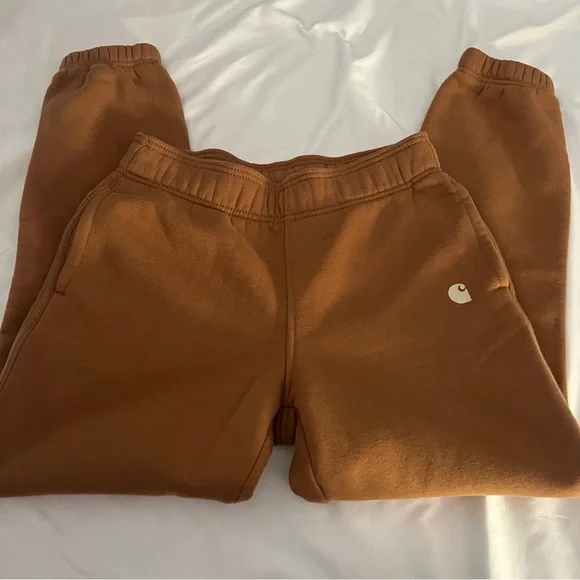 Carhartt Relaxed Fit Fleece Joggers Sweatpants Brown Size XS 0 - 2 Women’s - Picture 3 of 6